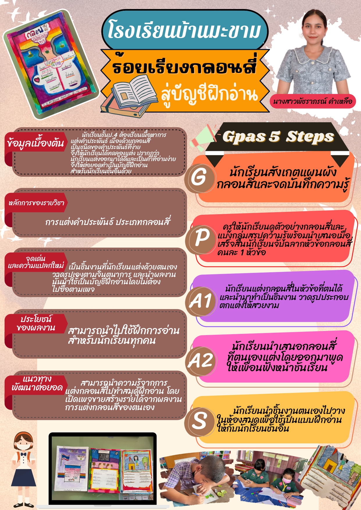 ร้อยเรียงกลอนสี่สู่บัญชีฝึกอ่าน (คุณครูพัชราภรณ์  คำเหลือ)