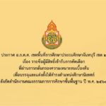 ประกาศรายชื่อผู้มีสิทธิ์เข้ารับการคัดเลือกที่ผ่านการกลั่นกรองความเหมาะสมเบื้องต้นเพื่อบรรจุและแต่งตั้งให้ดำรงตำแหน่งศึกษานิเทศก์ สังกัดสำนักงานคณะกรรมการการศึกษาขั้นพื้นฐาน ปี พ.ศ.2567